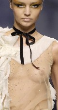 Miranda Kerr in catwalk see through