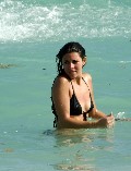 Jamie-Lynn Sigler in black bikini