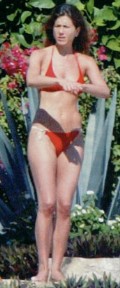 Jennifer Aniston in red bikini