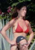 Jennifer Aniston in red bikini