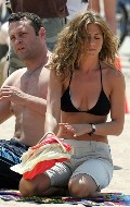 Jennifer Aniston in black bikini