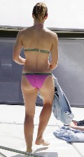 Jessica Biel in pink bikini