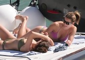 Jessica Biel in pink bikini