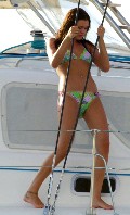 Joss Stone in green bikini