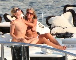 Kate Moss nude in topless on a yacht