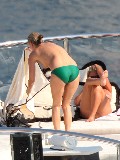Kate Moss nude in topless on a yacht