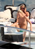 Kate Moss nude in topless on a yacht