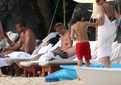 Kate Moss nude in Topless sunbathing