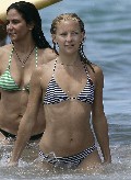 Kate Hudson in blue bikini
