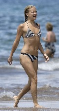 Kate Hudson in blue bikini