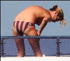 Kate Moss nude in topless on a yacht