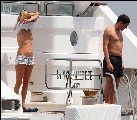Kate Moss nude in topless on a yacht