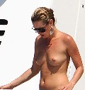 Kate Moss nude in topless on a yacht