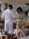 Katy Perry in green bikini