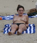 Kelly Brook nude in Topless sunbathing