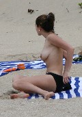 Kelly Brook nude in Topless sunbathing