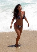 Kim Kardashian in bikini at the beach