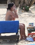 Lily Allen nude in Topless sunbathing