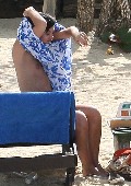 Lily Allen nude in Topless sunbathing