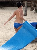 Lily Allen nude in Topless sunbathing