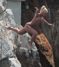 Lily Allen nude in Topless swimming