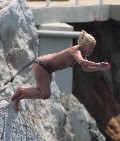 Lily Allen nude in Topless swimming