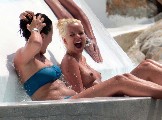 Lily Allen nude in Topless swimming