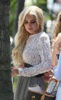 Lindsay Lohan nude in boob oops