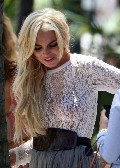 Lindsay Lohan nude in boob oops