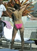 Miley Cyrus nude in pink bikini