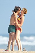 Mischa Barton in bikini at the beach
