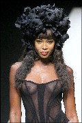 Naomi Campbell in see  through