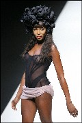 Naomi Campbell in see  through