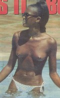 Naomi Campbell nude in Topless sunbathing