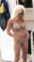 Pamela Anderson nude in Topless sunbathing