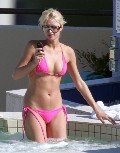 Paris Hilton in pink bikini