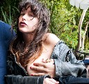 Paz de la Huerta nude in topless photoshoot