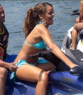 Rihanna in blue bikini