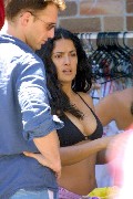 Salma Hayek in black bikini