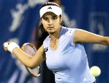 Sania Mirza in on the court