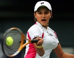 Sania Mirza in on the court