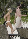 Sienna Miller nude in Topless sunbathing
