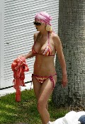 Tara Reid in red bikini