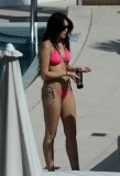 Miley Cyrus nude in pink bikini