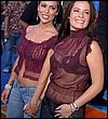Holly Marie Combs in Burgandy See Thru Top 