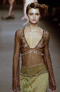 Trish Goff in catwalk oops