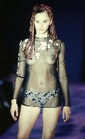 Trish Goff in catwalk oops