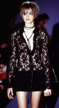 Trish Goff in catwalk oops