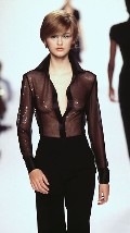 Trish Goff in catwalk oops