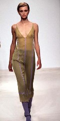 Trish Goff in catwalk oops